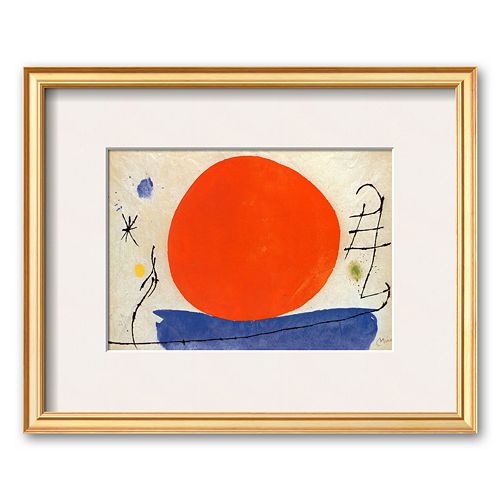 Art.com The Red Sun Framed Art Print by Joan Miro