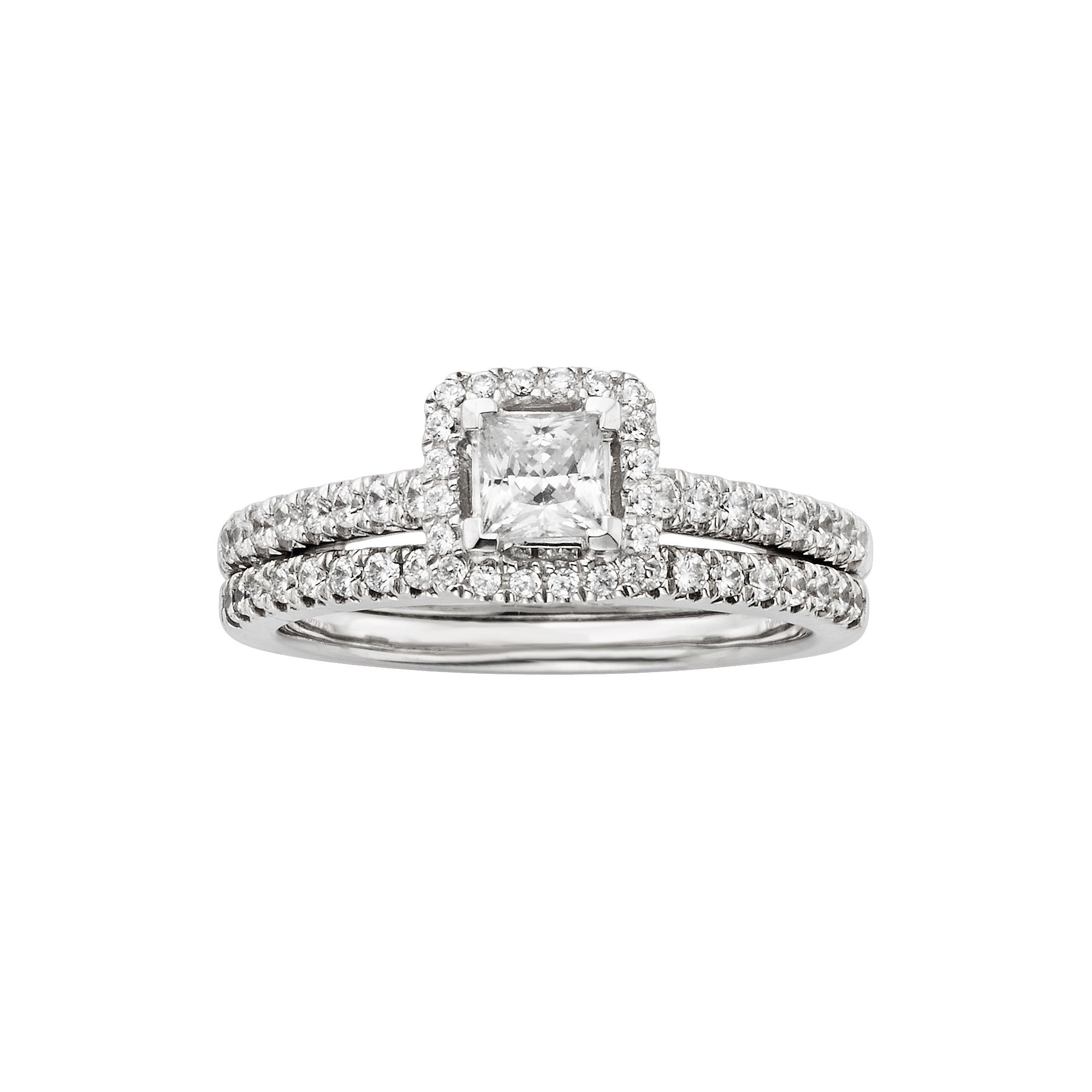 The Regal Collection IGL Certified Diamond Frame Engagement Ring Set in 14k