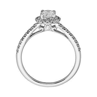 IGL Certified Diamond Engagement Ring Set in 14k White Gold (1 ct. T.W.)