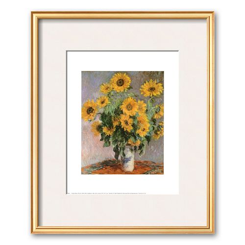 Art.com Sunflowers, c.1881 Framed Art Print by Claude Monet