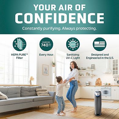 GermGuardian 22" Tower 4-in-1 Air Purifier with True HEPA Filter and UV-C Model AC4825DLX 