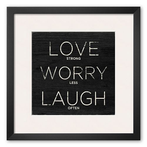 Art.com Love, Worry, Laugh Framed Art Print