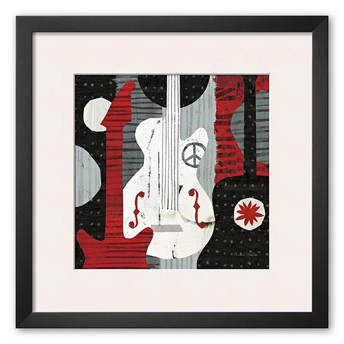Art.com Rock 'n Roll Guitars Framed Art Print by Michael Mullan