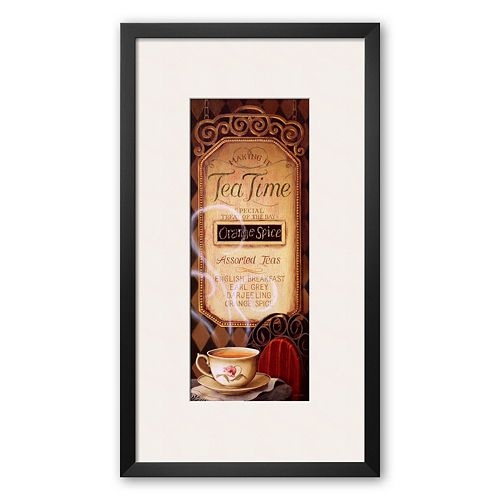 Art.com Tea Time Menu Framed Art Print by Lisa Audit