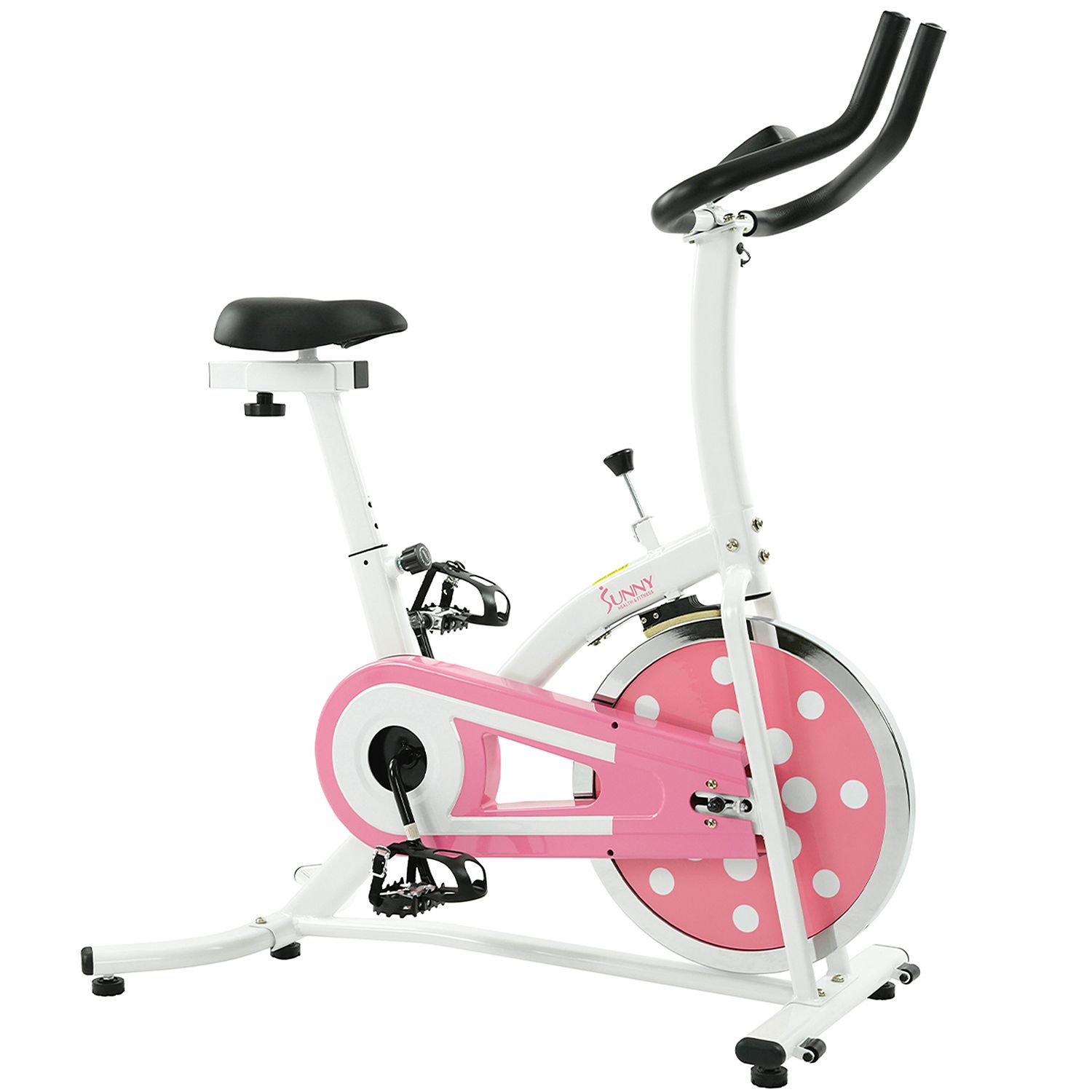 sunny health and fitness bike pink