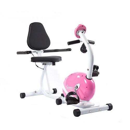sunny health and fitness bike pink