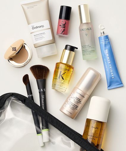 Assorted mini-sized product offerings.