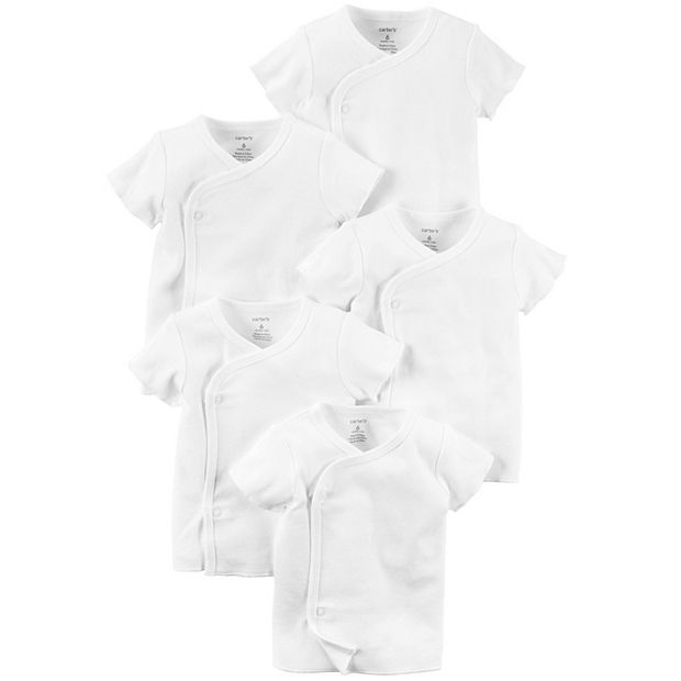 Baby Carter s 5 pk. Solid Side Snap Tees