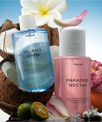 Island Swim and Paradise Nectar body mists from PHLUR.