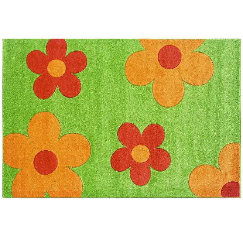 Linon Home Decor Corfu Collection Floral Rug, Green, 5X8 Ft Pretty and playful. The hand-carved floral pattern on this Linon Home Decor Corfu Collection rug brings a delightful accent to any space. Power-loomed frieze pile and action backing provide exceptional durability. Details:  Heat set frieze yarn Spot clean 6-month limited warrantyFor warranty information please click here Imported Attention: All rug sizes are approximate and should measure within 2-6 inches of stated size. Pattern may also vary slightly. This rug does not have slip-resistant backing. Rug pad recommended to prevent slipping on smooth surfaces.  Size: 5X8 Ft. Color: Green. Gender: unisex. Age Group: adult. Material: Synthetic.
