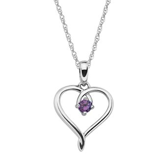 Boston Bay Diamonds Sterling Silver Amethyst Openwork Heart Pendant