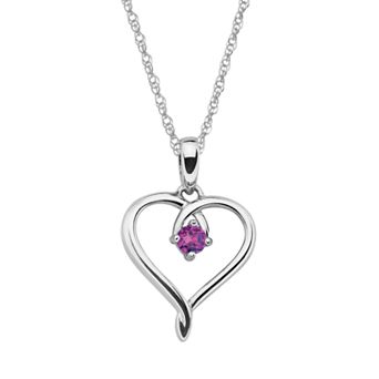 Boston Bay Diamonds Sterling Silver Lab-Created Alexandrite Openwork Heart Pendant