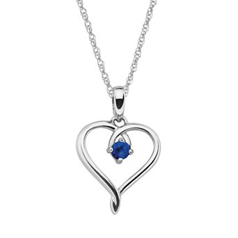 Boston Bay Diamonds Sterling Silver Sapphire Openwork Heart Pendant