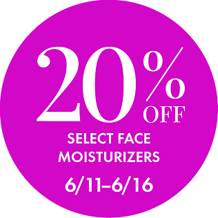20% Off Select Face Moisturizers