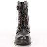 sonoma goods for life spotted women's high heel combat boots