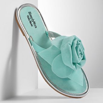 Simply Vera Vera Wang Velvet Rose Flip-Flops
