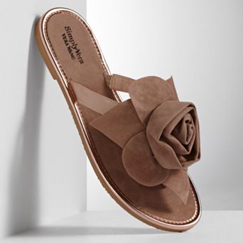 Simply Vera Vera Wang Velvet Rose Flip-Flops