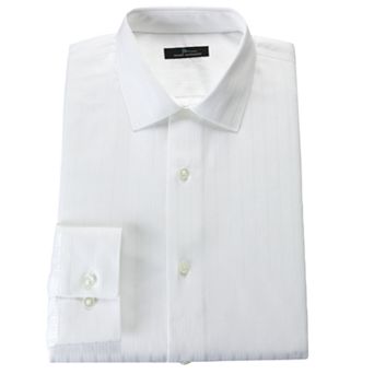 Men's Marc Anthony Slim-Fit Tonal-Striped Easy-Care Spread-Collar Dress Shirt