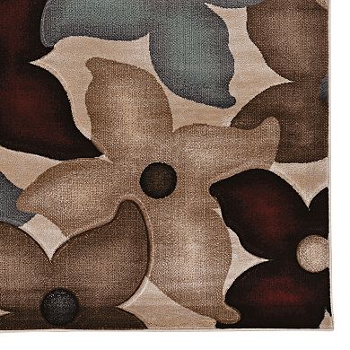 Linon Milan Graphic Floral Rug