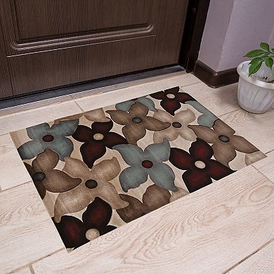 Linon Milan Graphic Floral Rug