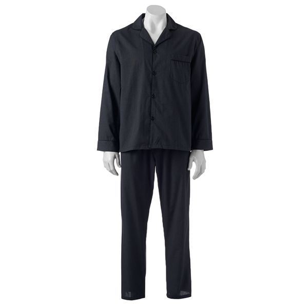 Men's Hanes® Classics Solid Woven Pajama Set