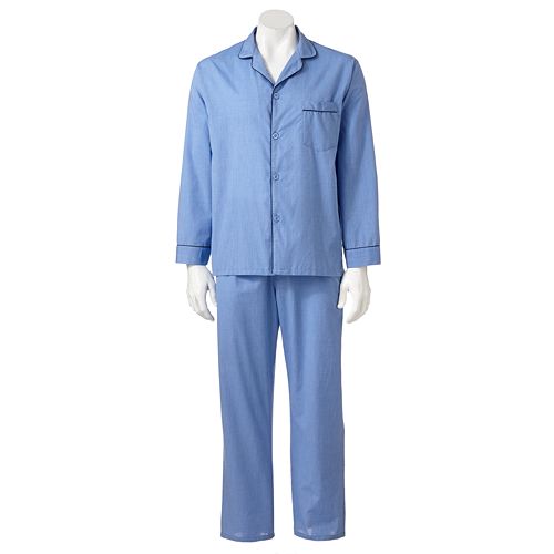 Men's Hanes Classics Solid Woven Pajama Set