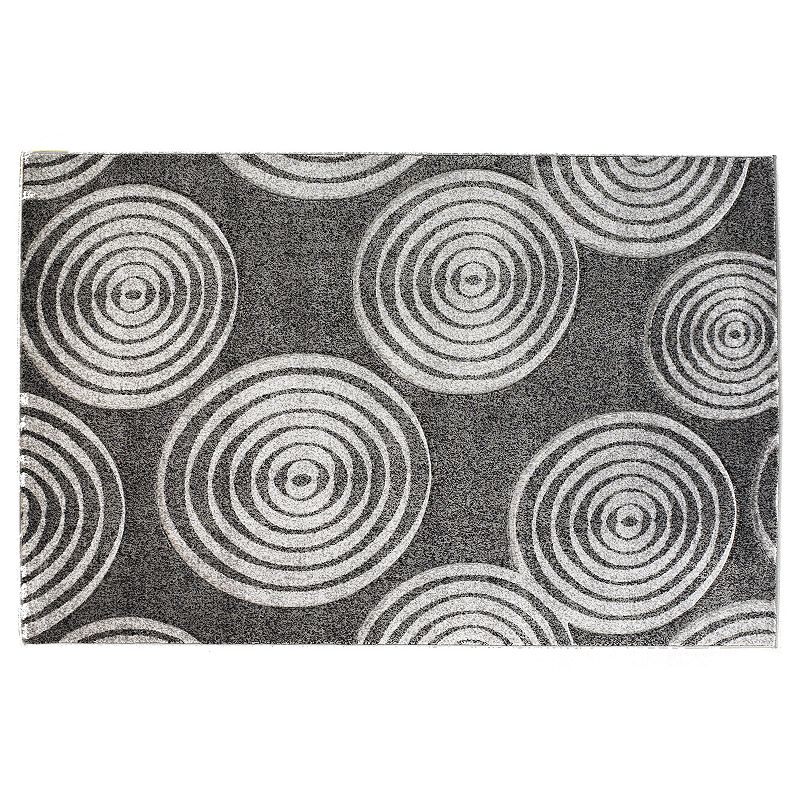 Linon Milan Felix Area Rug, Black, 8X10 Ft