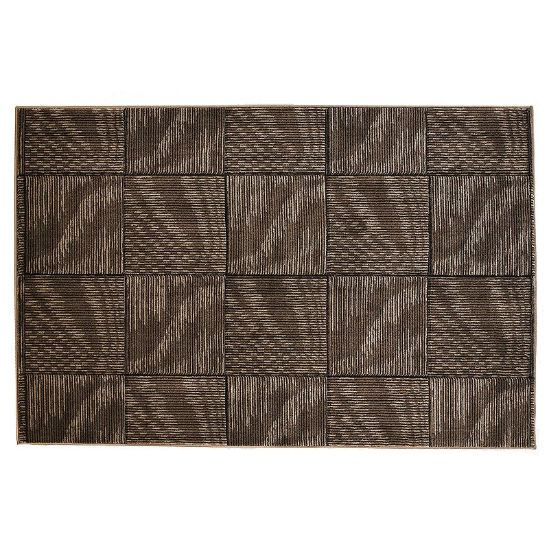 Linon Milan Marcel Area Rug, Brown, 5X8 Ft