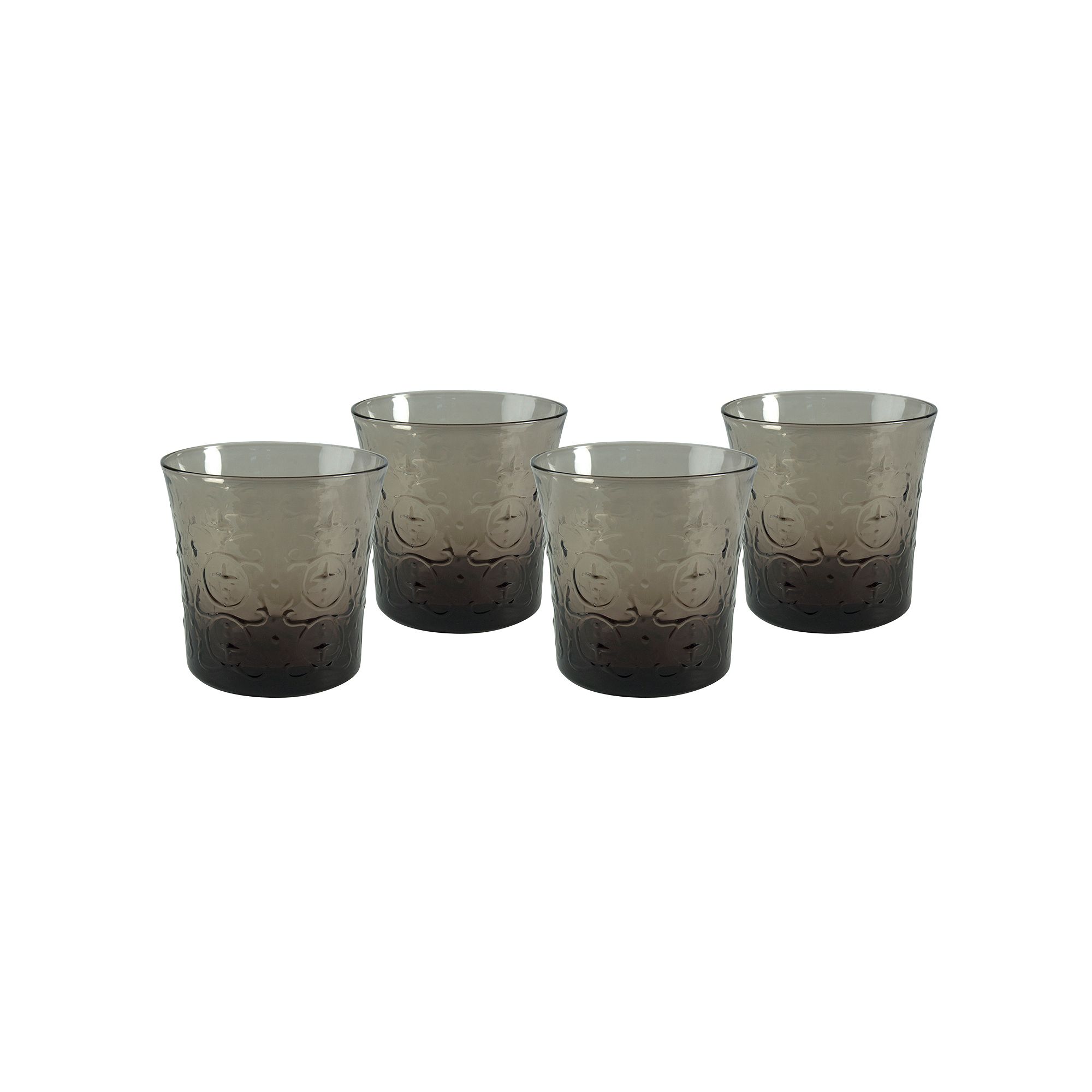 Artland Echo Smoke 4-pc. Double Old-Fashioned Glass Set, Grey