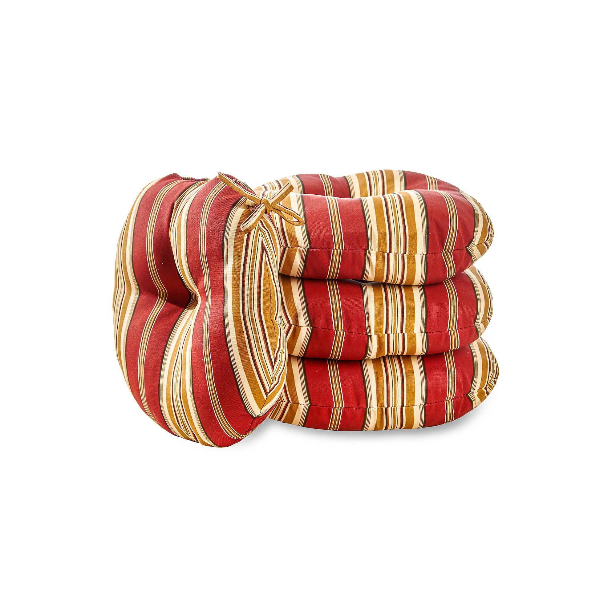 Greendale Home Fashions 4-pk. Round Chair Pads, Roma Stripe
