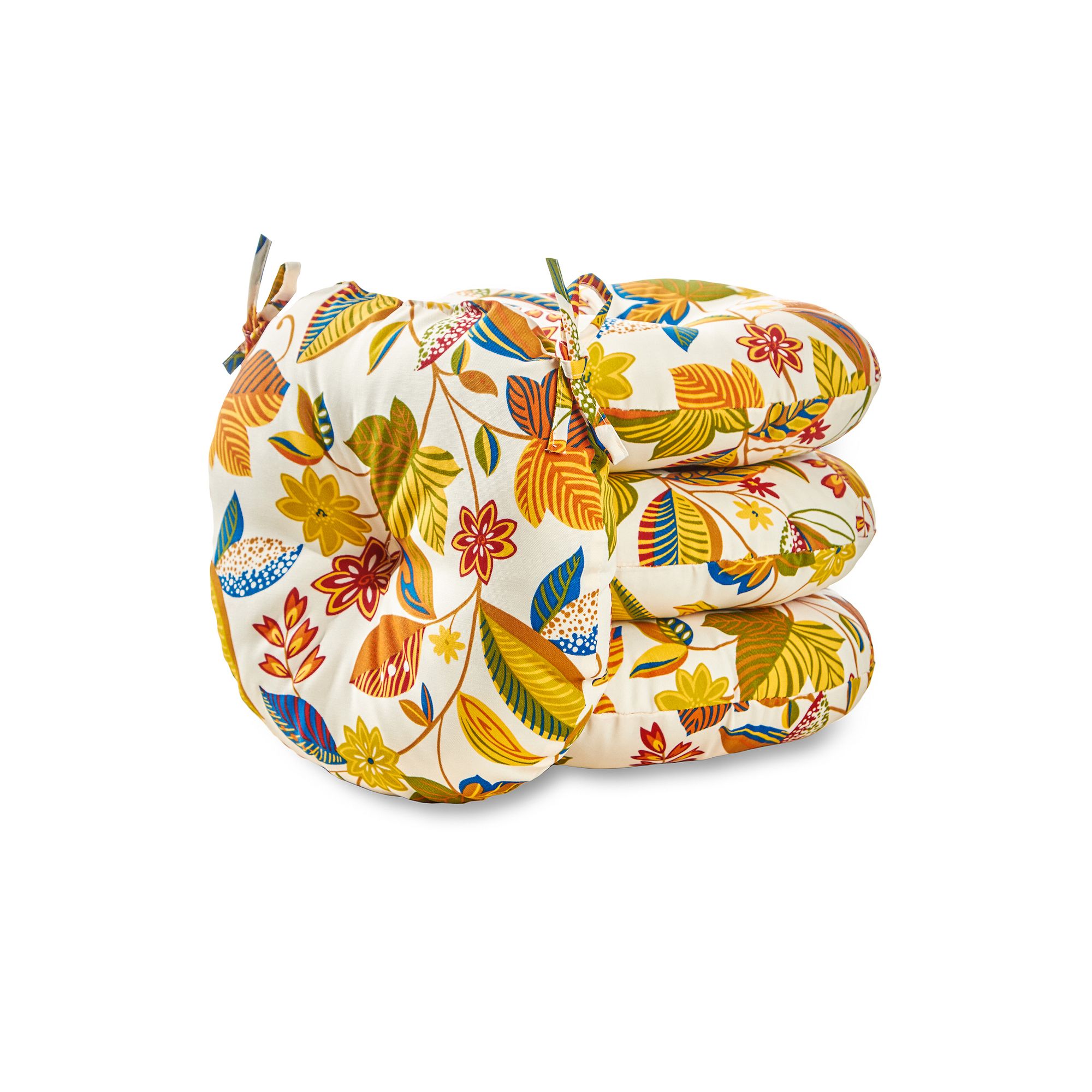 Greendale Home Fashions 4-pk. Round Chair Pads, Skyworks