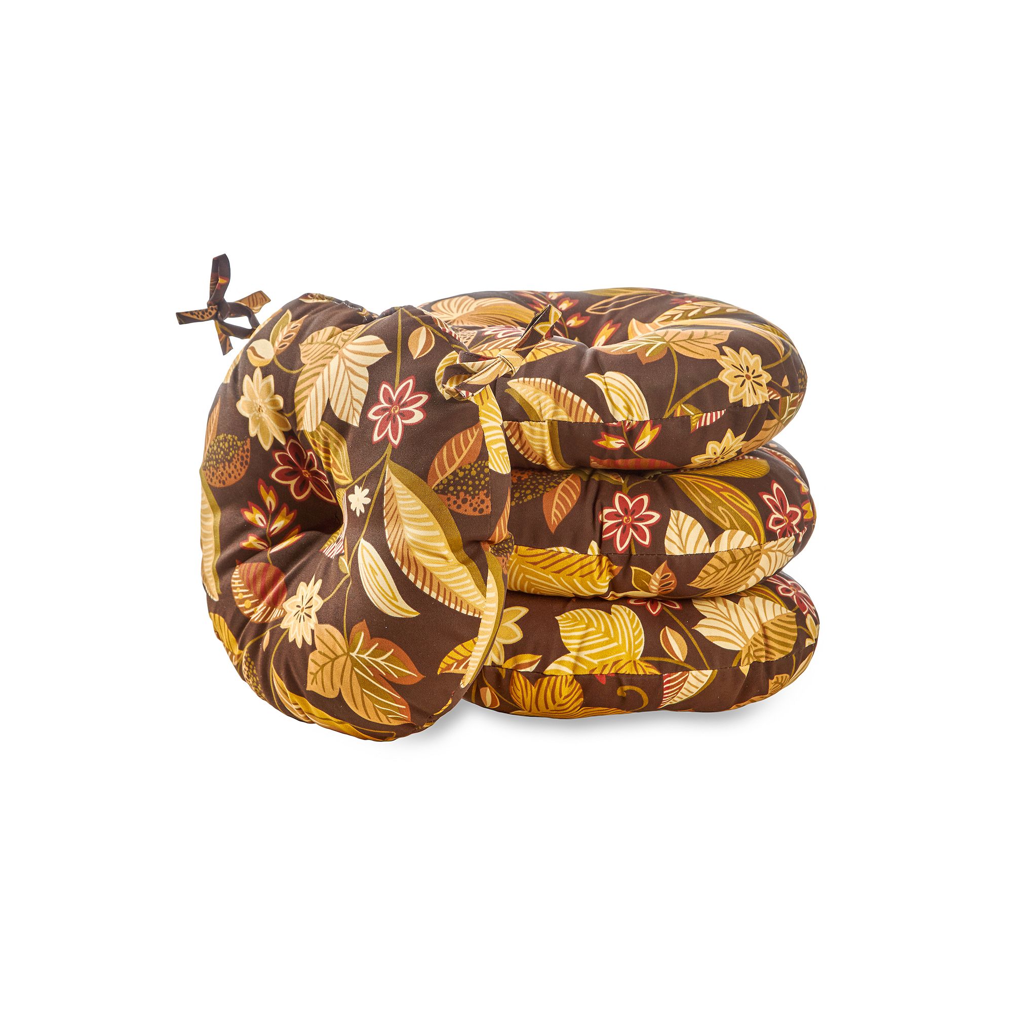 Greendale Home Fashions 4-pk. Round Chair Pads, Timberland Floral