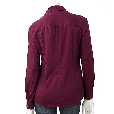 Sonoma Goods For Life® Roll-Tab Twill Shirt
