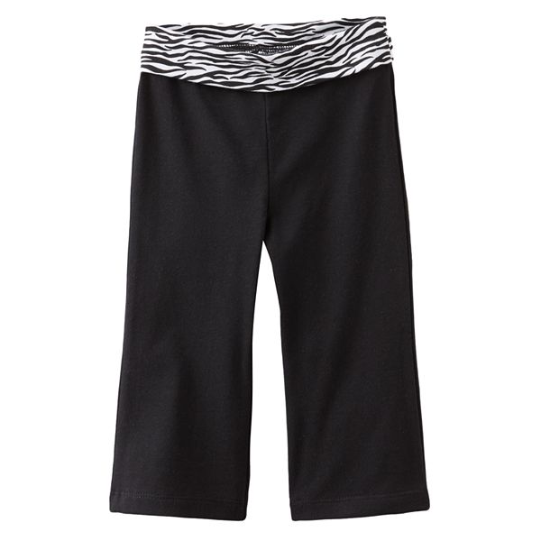 Jumping Beans® Zebra Fold-Over Yoga Pants - Baby | Weite Hosen