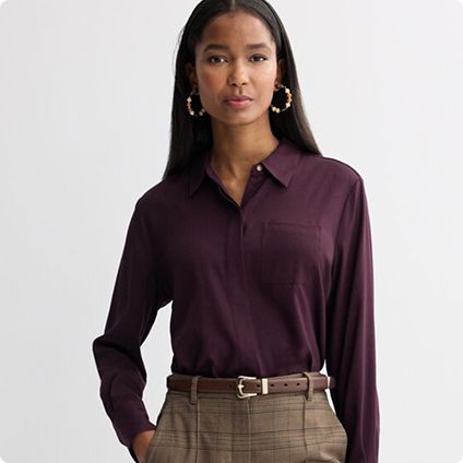 dress shirts for women Women's Blouses, Tops & Shirts: Ladies Clothing Near Me Professional Color:Red and Ivory Damas Dresses Daisy Dress (blue) 2/5 Shrinkage