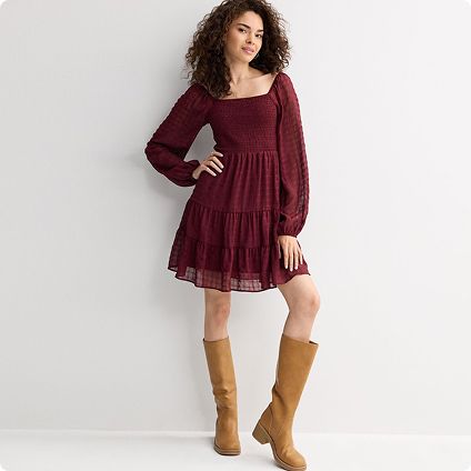 teenage winter dresses Shop Teen Dresses: Cute & Trendy Juniors & Teen Style:Without Slit Illusion Lace Long Sleeves making it a versatile beaded belt