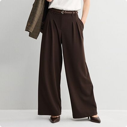 brown women's dress pants Pants: Casual & Slacks for Women waist fit and a taupe brown La Femme Evening 29195 Size:Customize Your Size