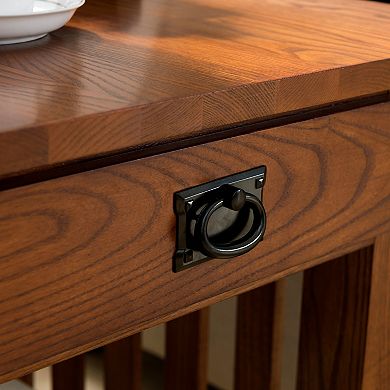 Leick Furniture 2-Drawer Medium Oak Finish Coffee Table