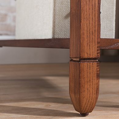 Leick Furniture Rustic Slate Finish Recliner Wedge End Table