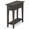 Leick Furniture Rustic Slate Finish Recliner Wedge End Table