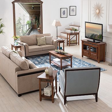 Leick Furniture Rustic Slate Finish Coffee Table