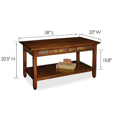 Leick Furniture Rustic Slate Finish Coffee Table
