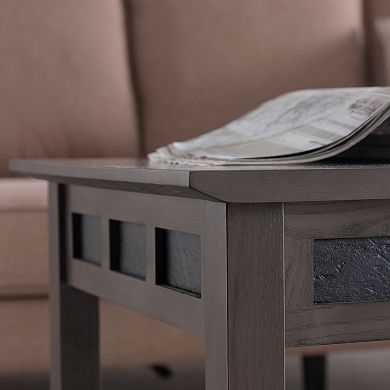 Leick Furniture Rustic Slate Finish Coffee Table