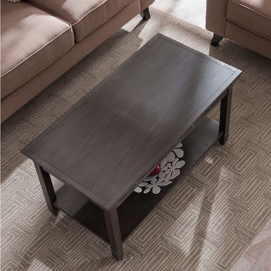 Leick Furniture Rustic Slate Finish Coffee Table