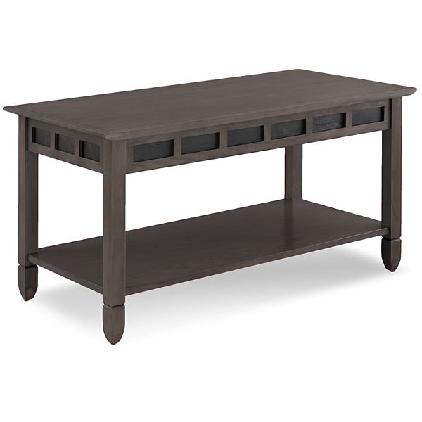 Leick Furniture Rustic Slate Finish Coffee Table