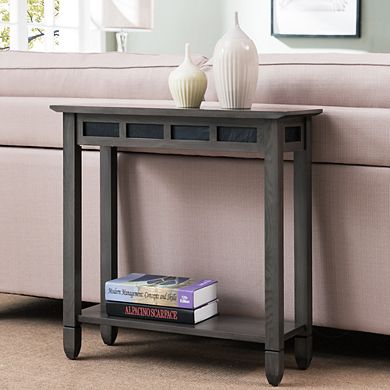 Leick Furniture Rustic Slate Finish Console Table