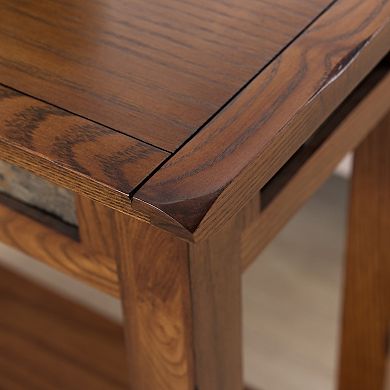 Leick Furniture Rustic Slate Finish End Table