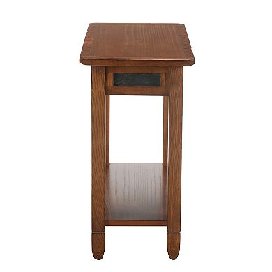 Leick Furniture Rustic Slate Finish End Table