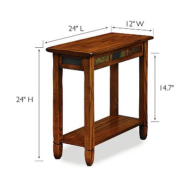 Leick Furniture Rustic Slate Finish End Table