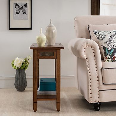 Leick Furniture Rustic Slate Finish End Table